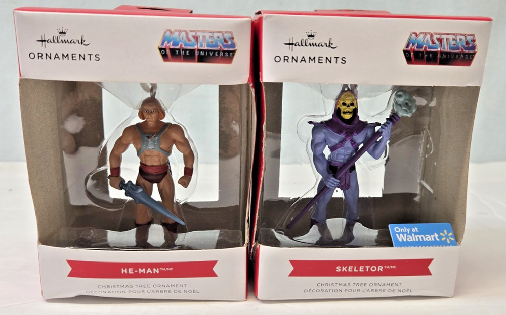 Hallmark Skeletor & He-Man Masters of the Universe Christmas Ornaments 2022 NEW